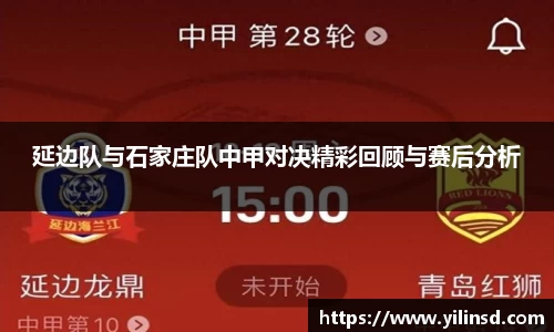 延边队与石家庄队中甲对决精彩回顾与赛后分析